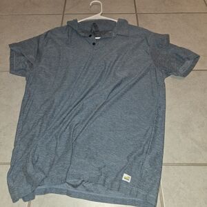 Vuori Heathered Blue Polo Shirt